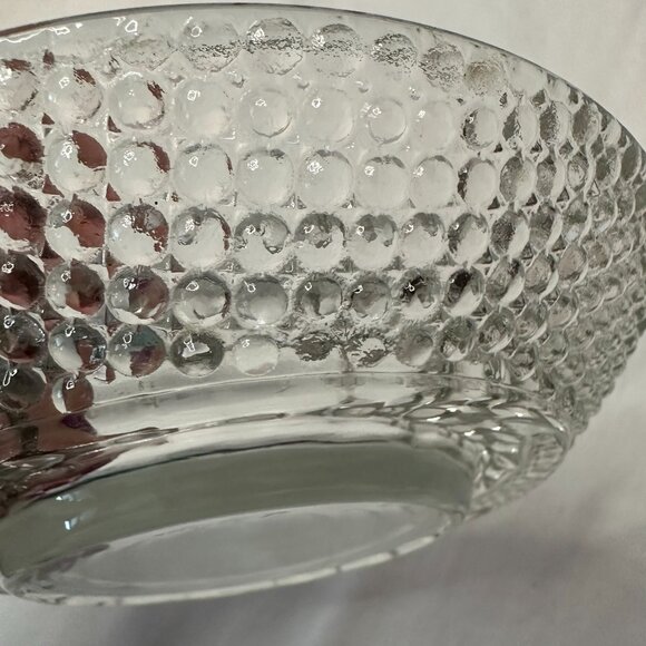 Vintage Clear Glass Hobnail Design Ashtray Catch-all Dish Raised Bubble Pattern - Picture 6 of 7